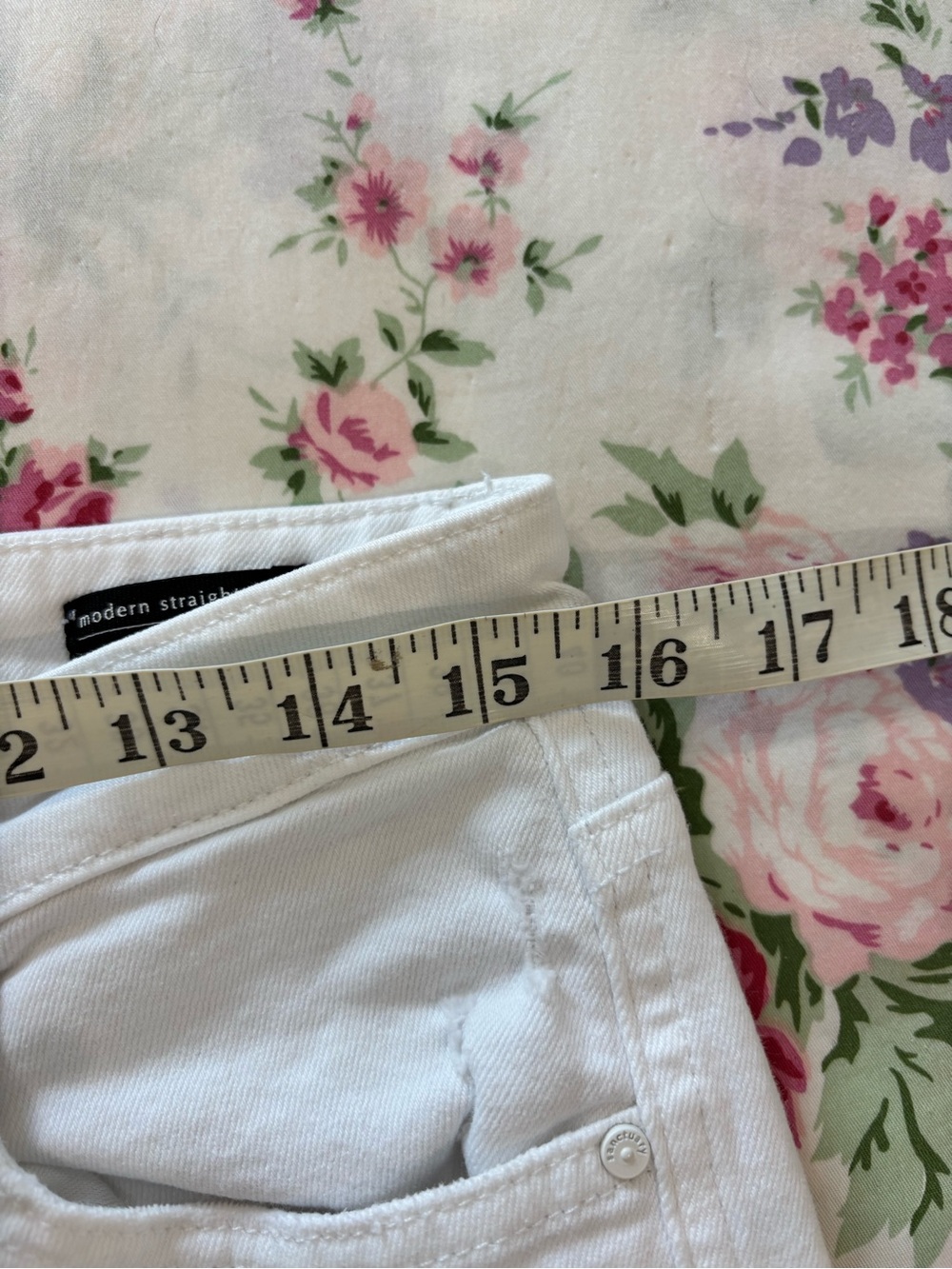 SANCTUARY Sz 30 Modern Straight Crop White Denim Jeans Frayed Ankle - Picture 10 of 10
